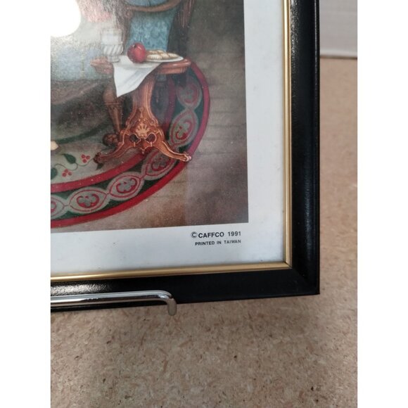 Caffco 1991 Framed Santa & Children Christmas Print 8x10 Inches - Picture 2 of 3